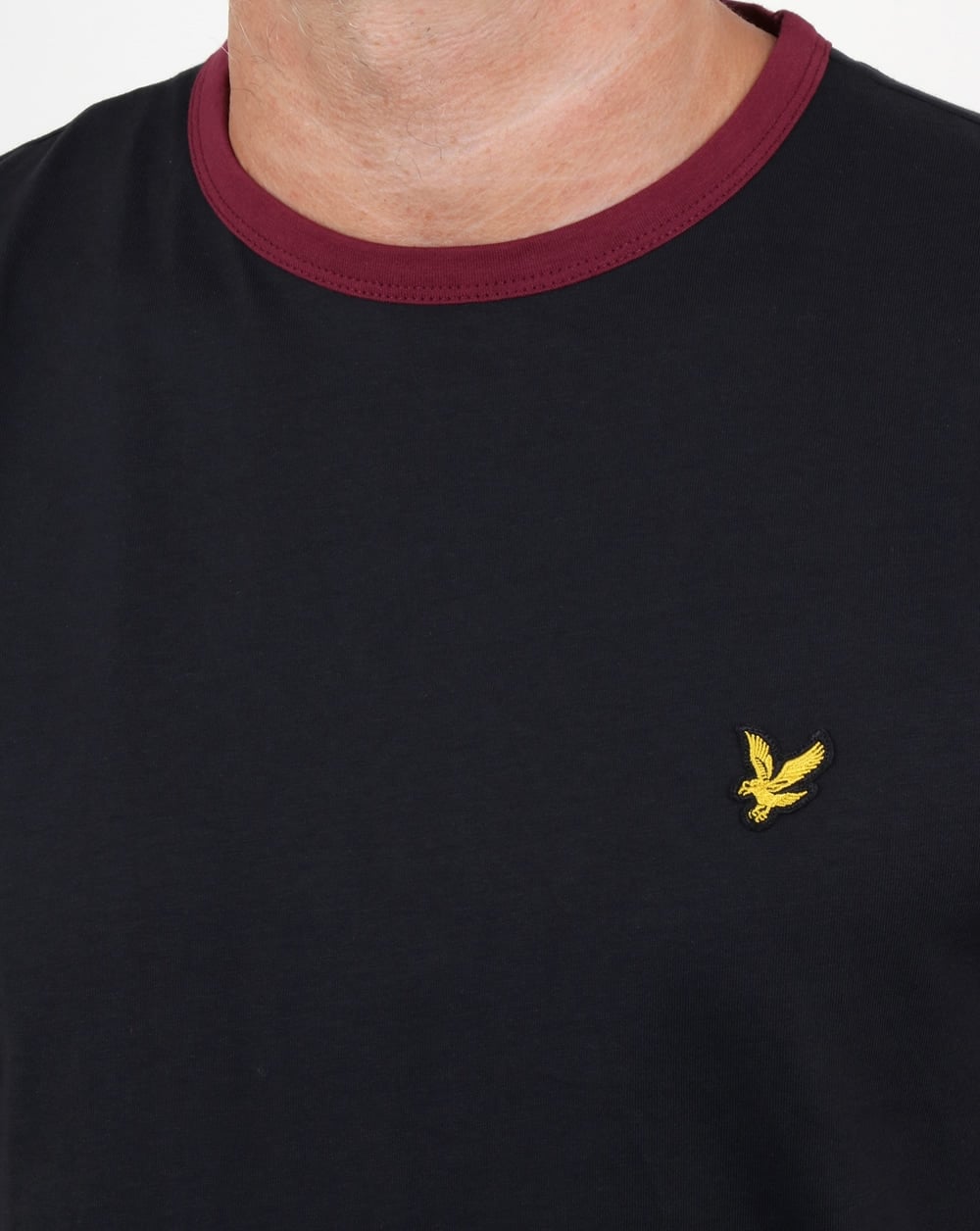 Lyle And Scott – Ringer-T-Shirt in Schwarz