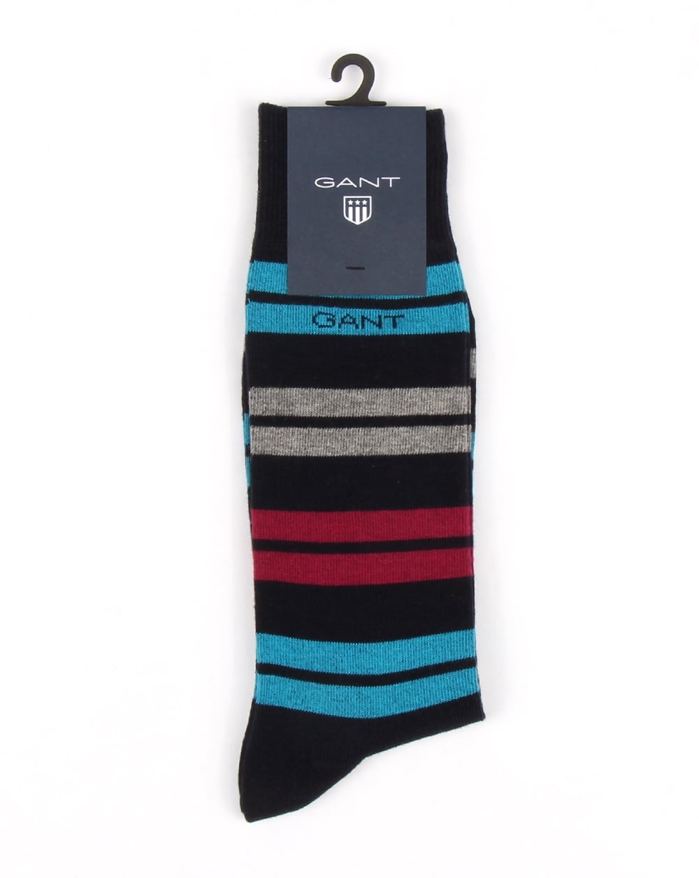 Gant Blockstreifensocken Himbeerviolett
