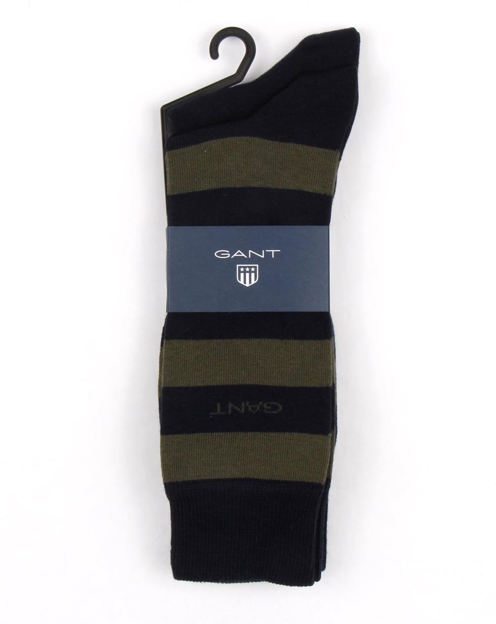 Gant – 2er-Pack Socken mit Streifenmuster, Moosgrün