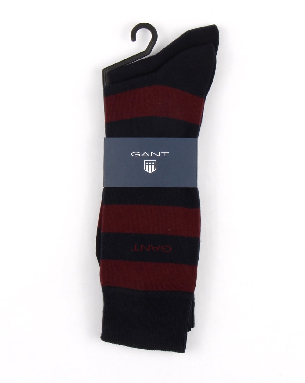 Gant – 2er-Pack Socken mit Streifen in Lila und Weinrot
