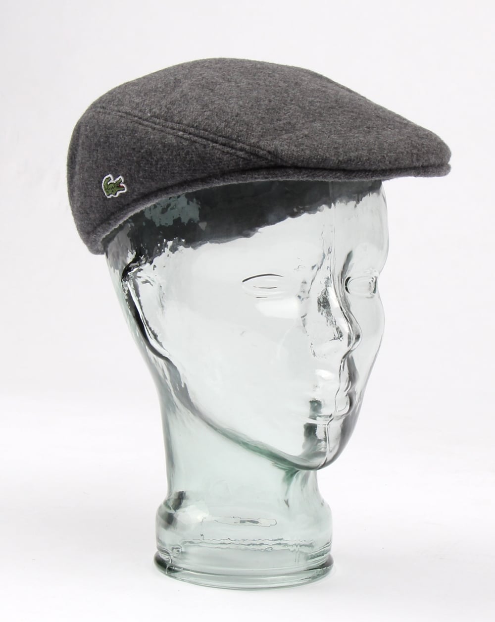 Lacoste Schiebermütze aus Wollstoff in Silber