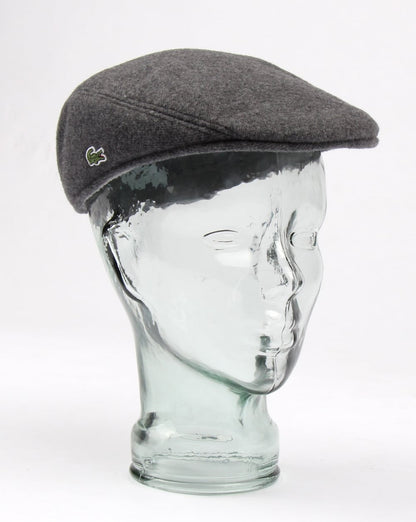 Lacoste Schiebermütze aus Wollstoff in Silber
