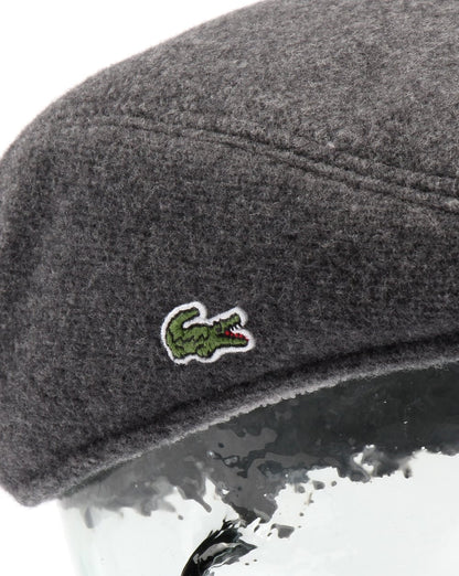 Lacoste Schiebermütze aus Wollstoff in Silber