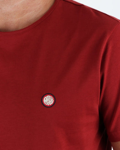 Pretty Green Mitchell T-Shirt Dunkelrot