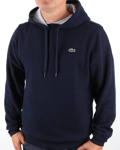Lacoste – Kapuzenpullover zum Überziehen, Marineblau/Silberchinesen