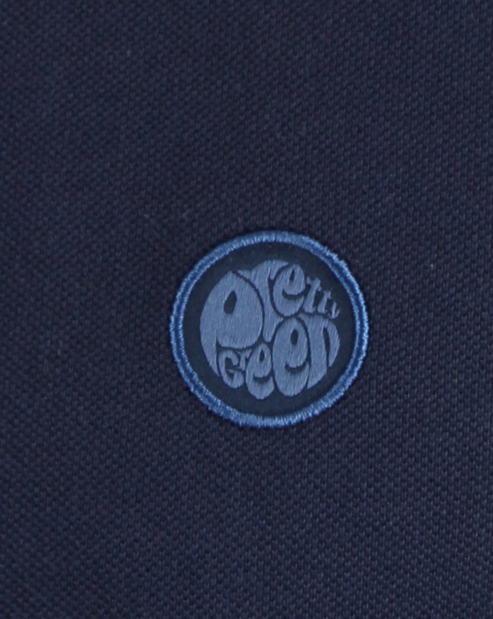 Pretty Green – Barton – Langärmliges Poloshirt mit Streifen in Marineblau