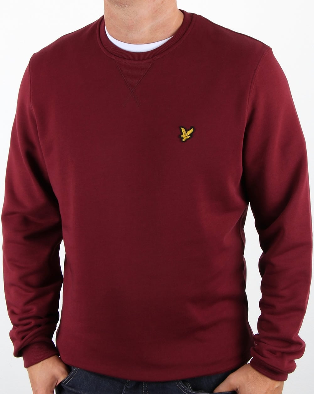 Lyle And Scott – Sweatshirt mit Rundhalsausschnitt, Weinrot
