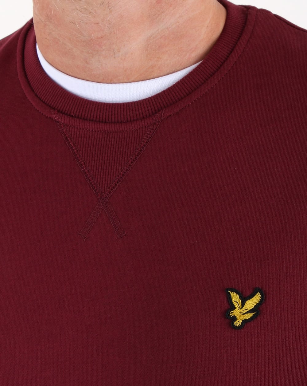 Lyle And Scott – Sweatshirt mit Rundhalsausschnitt, Weinrot