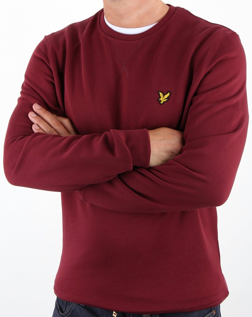 Lyle And Scott – Sweatshirt mit Rundhalsausschnitt, Weinrot