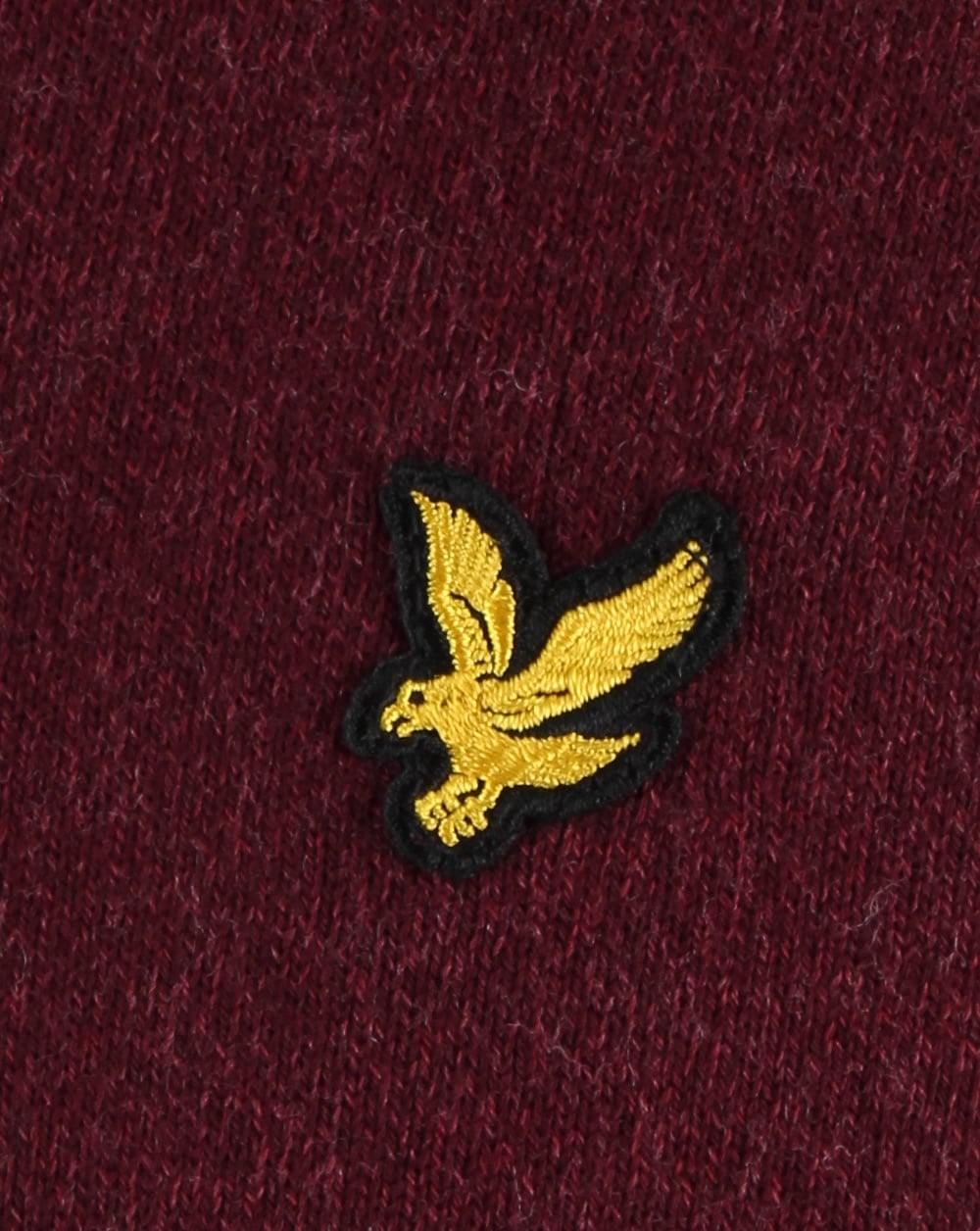 Lyle And Scott – Pullover aus Baumwoll-Merinowolle mit V-Ausschnitt, Weinrot