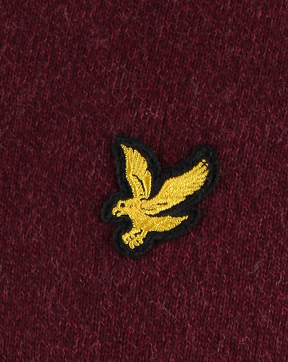 Lyle And Scott – Pullover aus Baumwoll-Merinowolle mit V-Ausschnitt, Weinrot