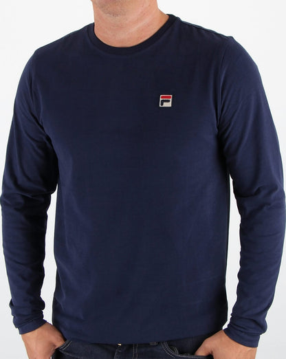 Fila Vintage Felice Langarm-T-Shirt Marineblau