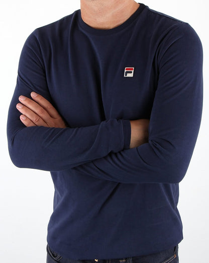Fila Vintage Felice Langarm-T-Shirt Marineblau