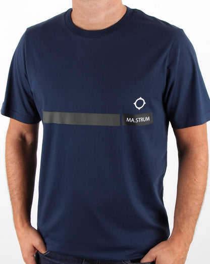 Ma.strum Ymer Grafik-T-Shirt-Kleid Blau
