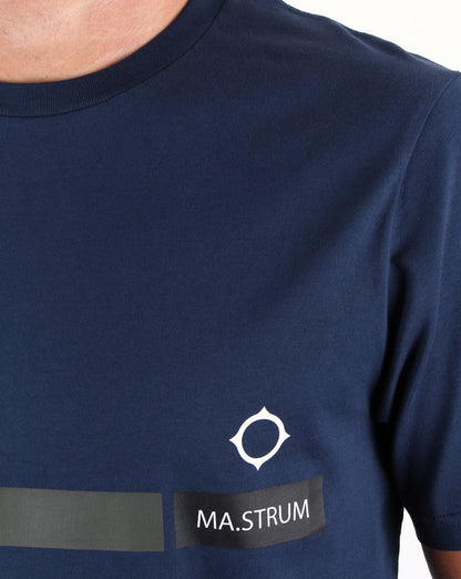 Ma.strum Ymer Grafik-T-Shirt-Kleid Blau