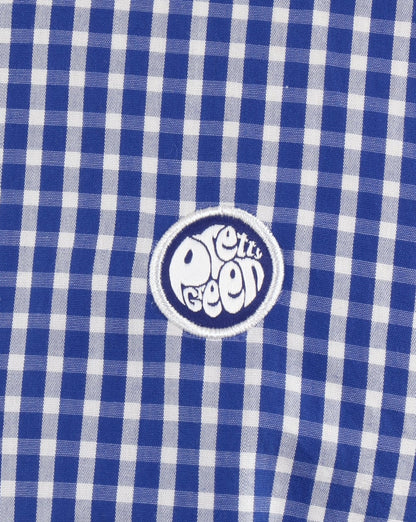 Pretty Green Francis Gingham Hemd Blau