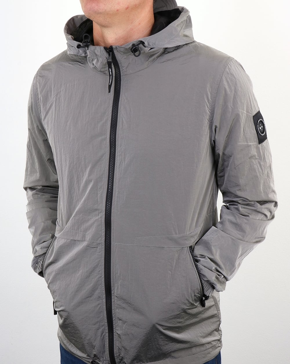 Marshall Artist Liquid Nylon Windrunner Silbergrau