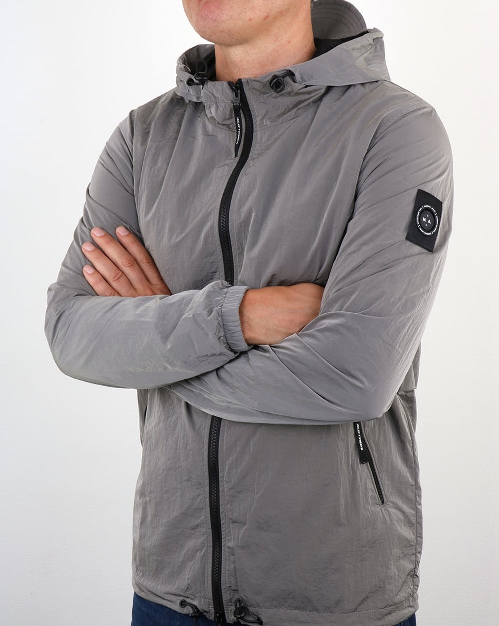 Marshall Artist Liquid Nylon Windrunner Silbergrau