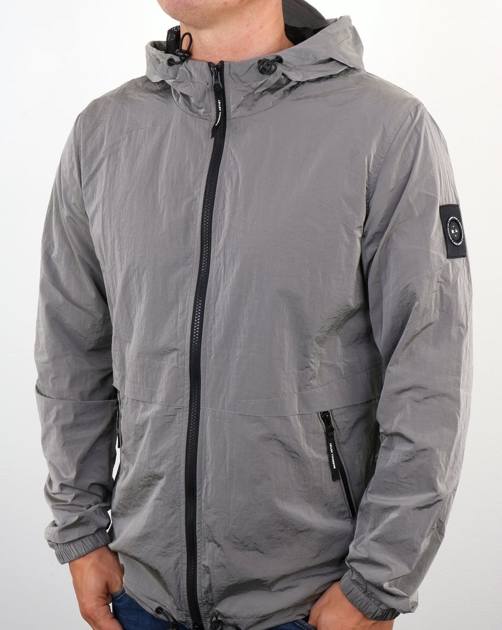 Marshall Artist Liquid Nylon Windrunner Silbergrau