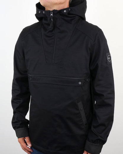 Marshall Artist – Britische Microtwill-Jacke mit 1/4-Reißverschluss, Marineblau