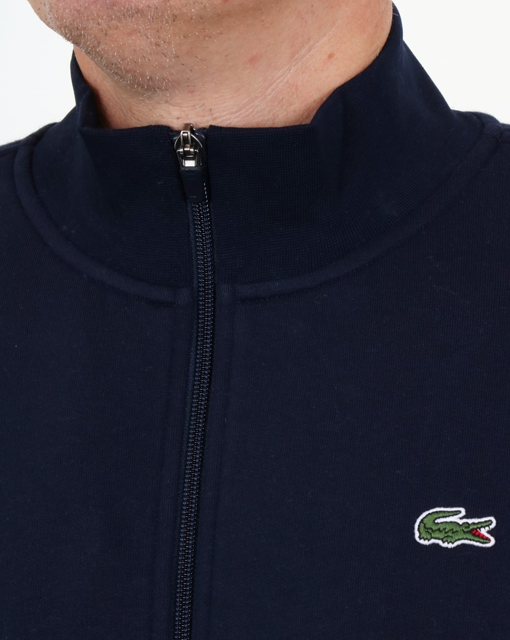 Lacoste – Trainingsjacke mit Reißverschluss in Marineblau