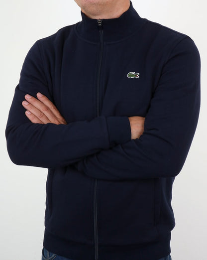 Lacoste – Trainingsjacke mit Reißverschluss in Marineblau