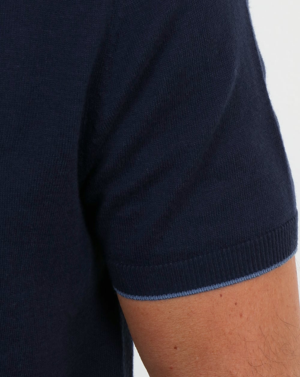 Pretty Green Tilson Strick-Poloshirt, Marineblau