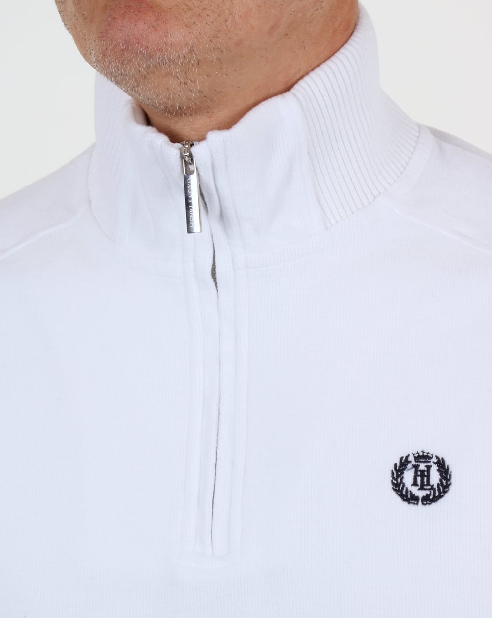 Henri Lloyd Rednor Sweatshirt mit halbem Reißverschluss, Weiß