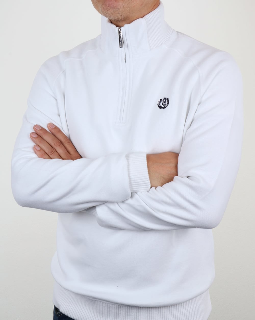Henri Lloyd Rednor Sweatshirt mit halbem Reißverschluss, Weiß