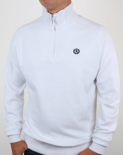 Henri Lloyd Rednor Sweatshirt mit halbem Reißverschluss, Weiß