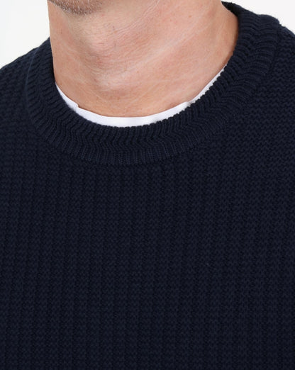 Henri Lloyd Felsted Rundhals-Strickjacke in Marineblau