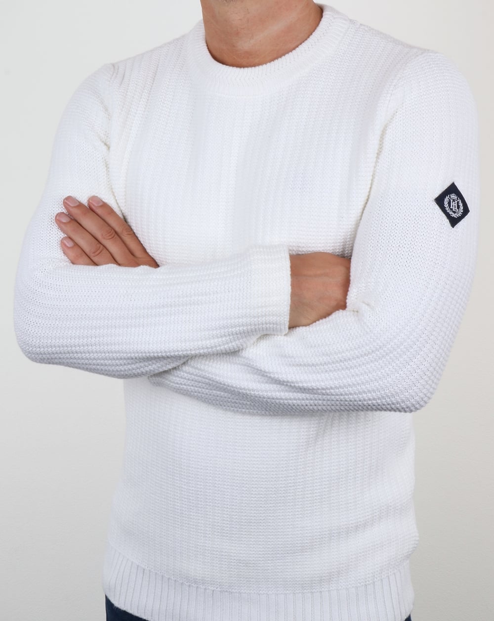 Henri Lloyd Felsted Rundhals-Strickjacke Weiß