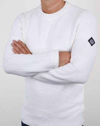 Henri Lloyd Felsted Rundhals-Strickjacke Weiß