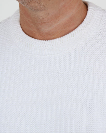 Henri Lloyd Felsted Rundhals-Strickjacke Weiß