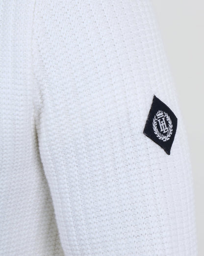 Henri Lloyd Felsted Rundhals-Strickjacke Weiß