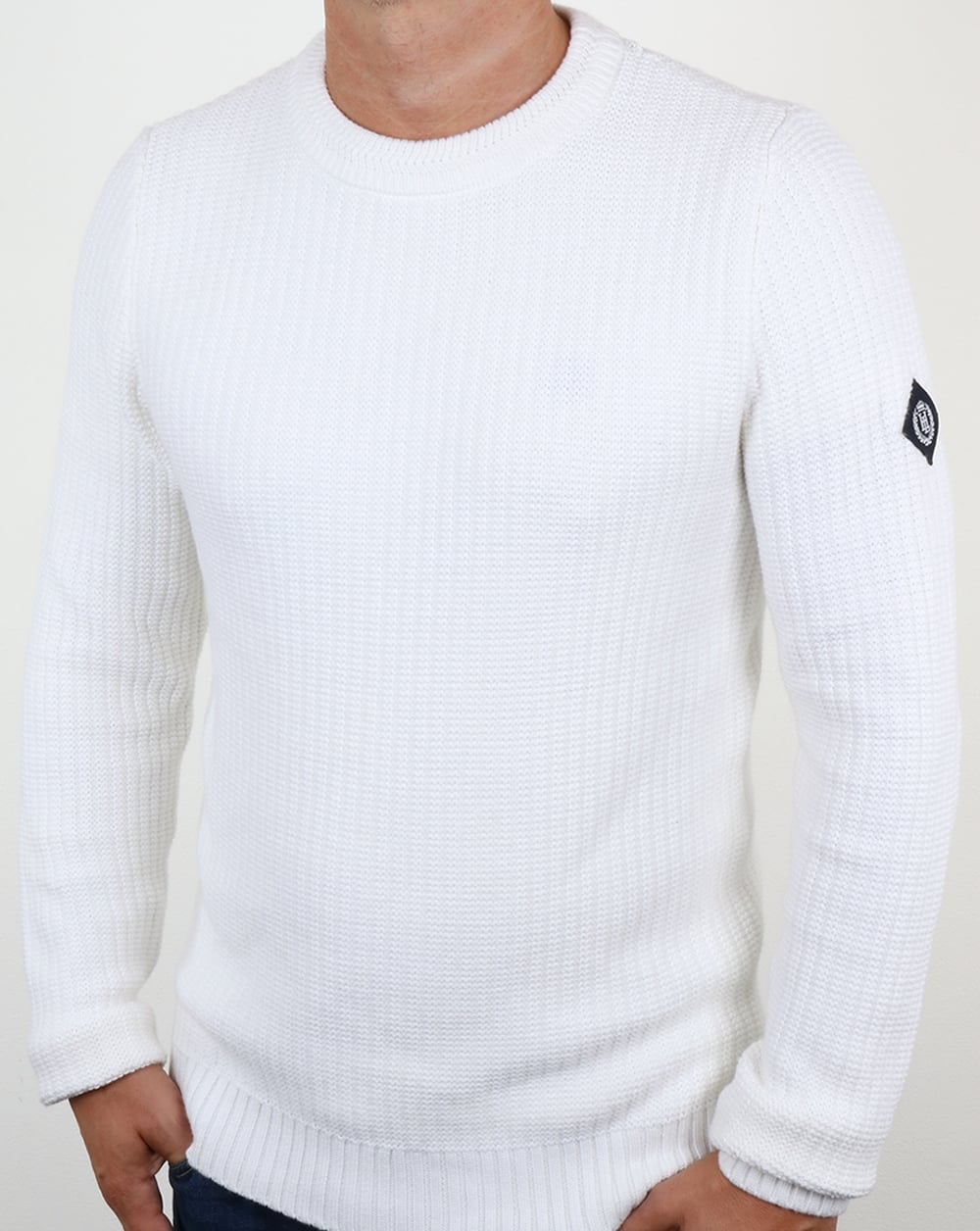Henri Lloyd Felsted Rundhals-Strickjacke Weiß