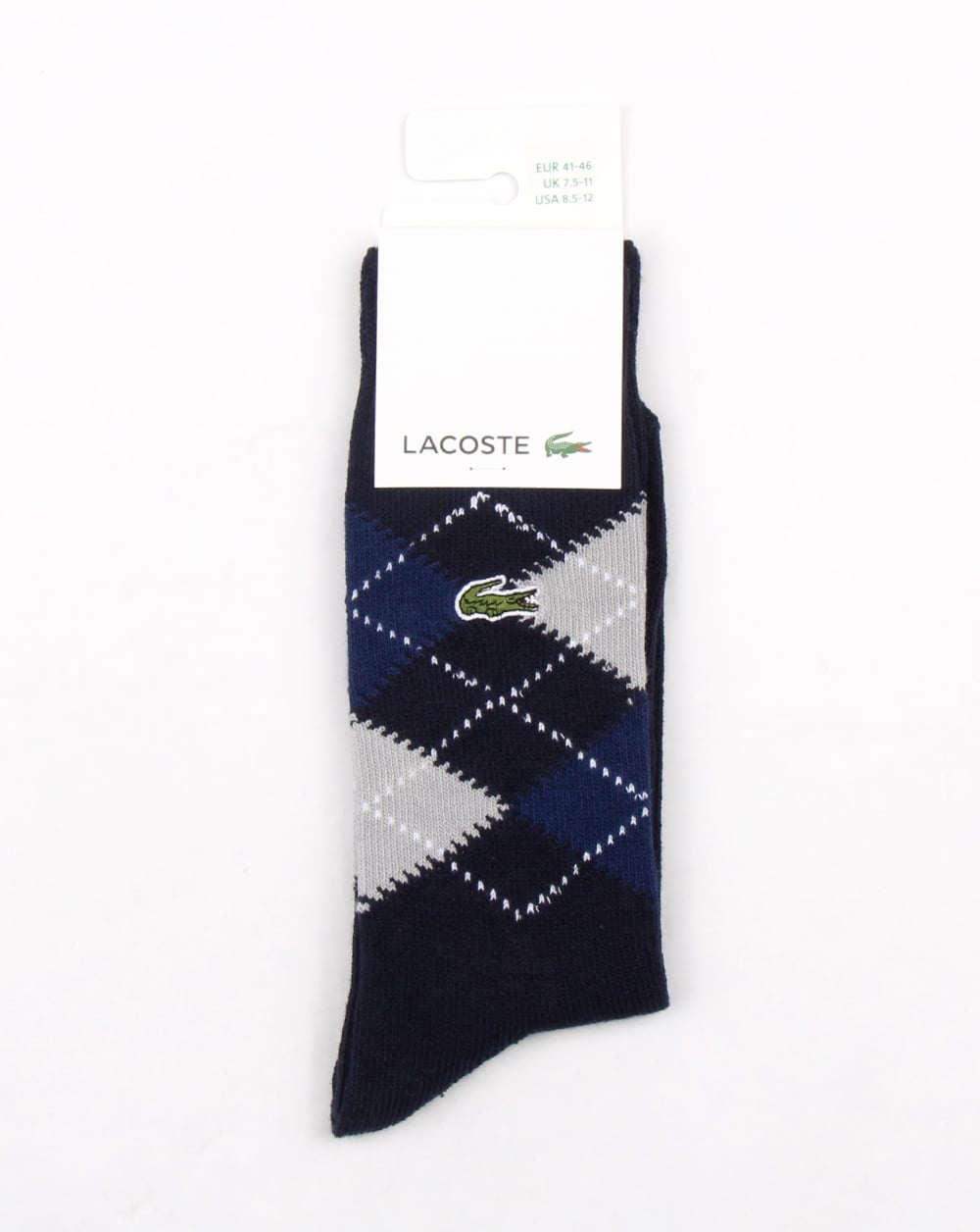 Lacoste Jacquard Socken Marineblau/Silber