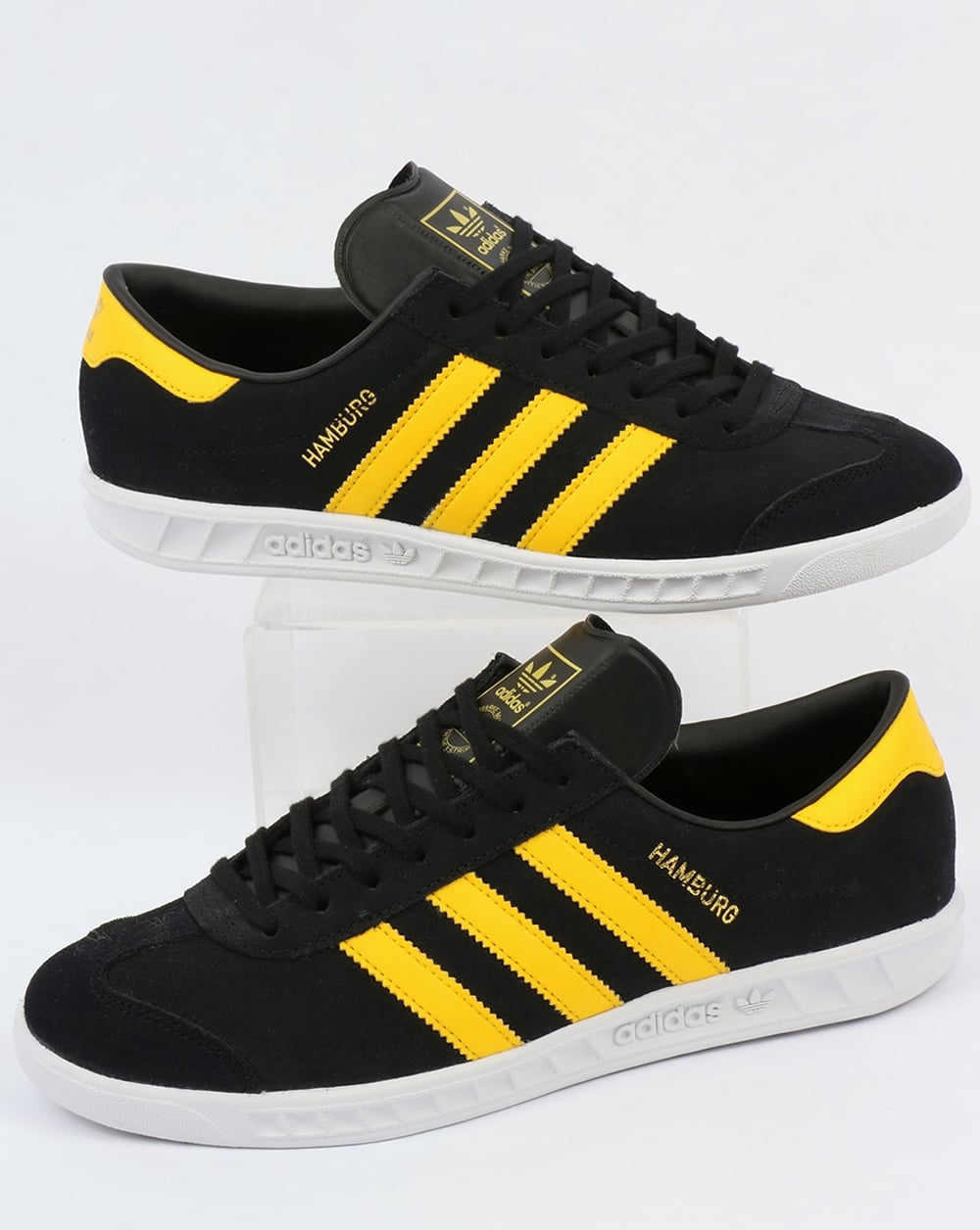 Adidas Hamburg Trainers Black/Yellow/White