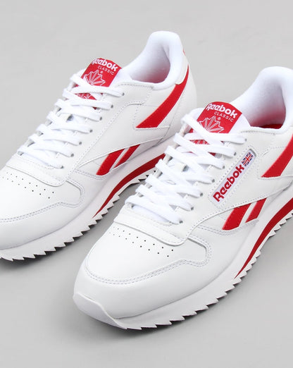 Reebok CL Ripple Leder-Sneaker Weiß/Rot