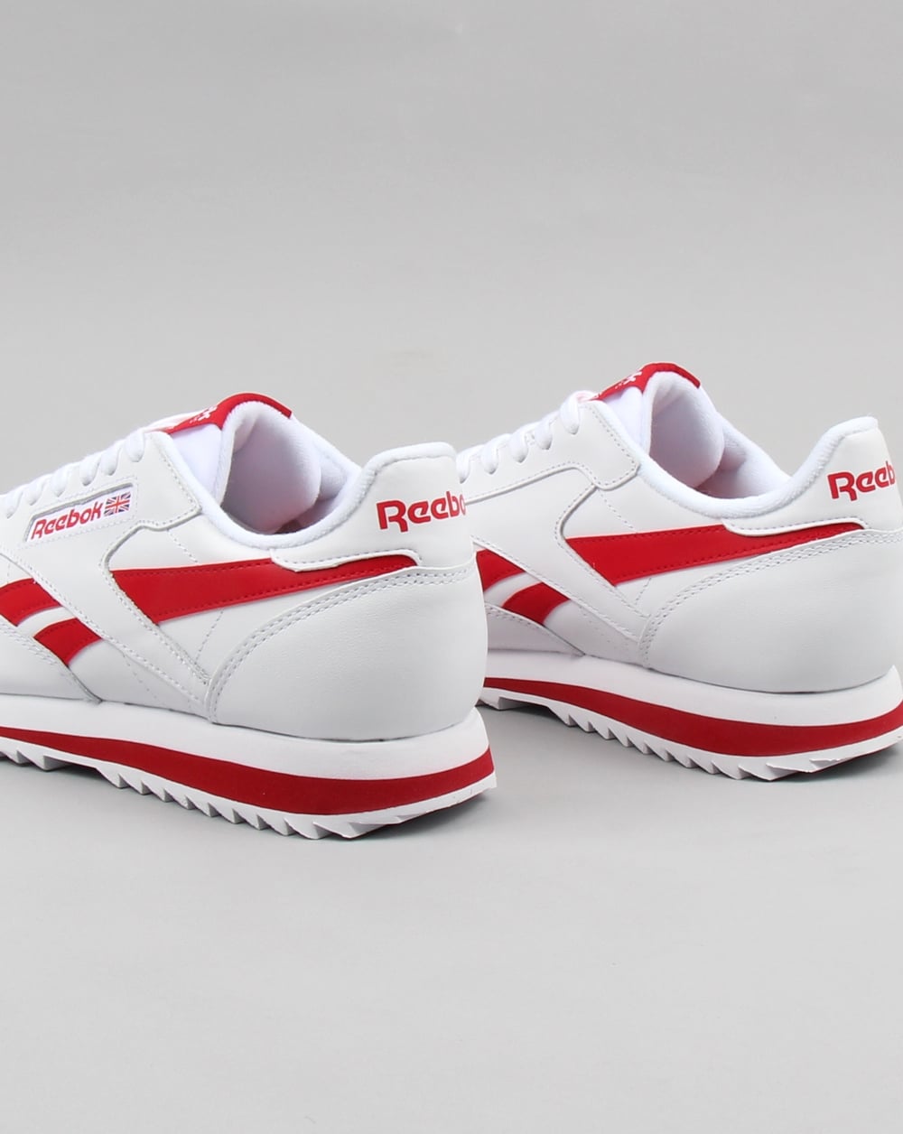 Reebok CL Ripple Leder-Sneaker Weiß/Rot