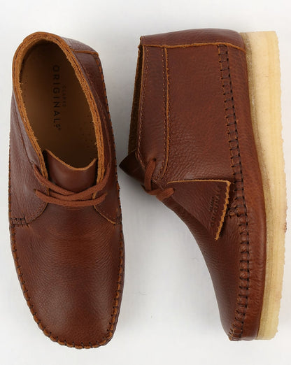 Clarks Originals – Weaver – Stiefel aus hellbraunem Leder