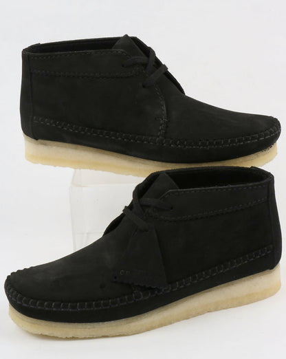 Clarks Originals – Weaver – Wildlederstiefel in Schwarz