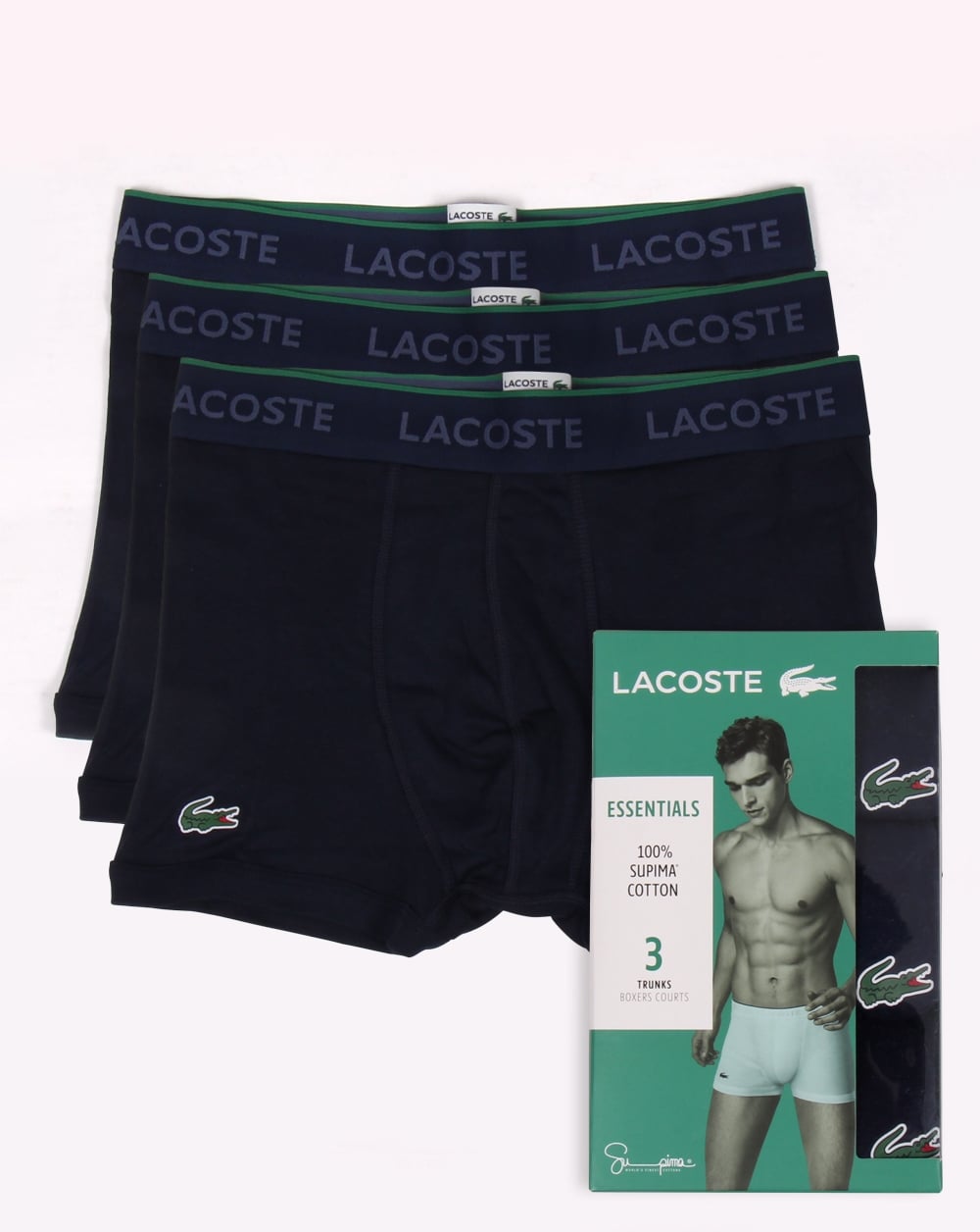 Lacoste Triple Pack Boxer Shorts Navy