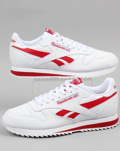 Reebok CL Ripple Leder-Sneaker Weiß/Rot