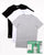Lacoste Triple Pack Crew Neck T-shirts Black/white/grey