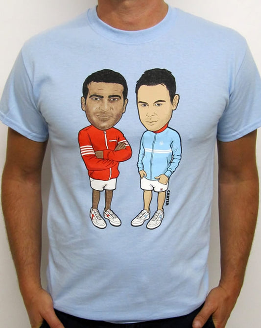 80er Casual Classics The Business Illustration T-Shirt Himmelblau