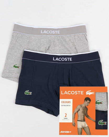 Lacoste Doppelpack Boxershorts Marineblau/Grau