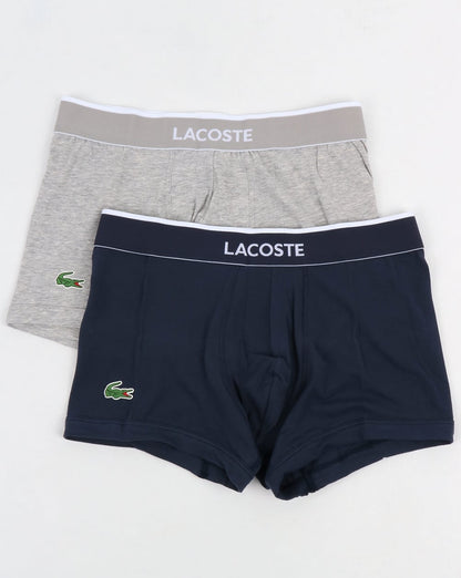 Lacoste Doppelpack Boxershorts Marineblau/Grau
