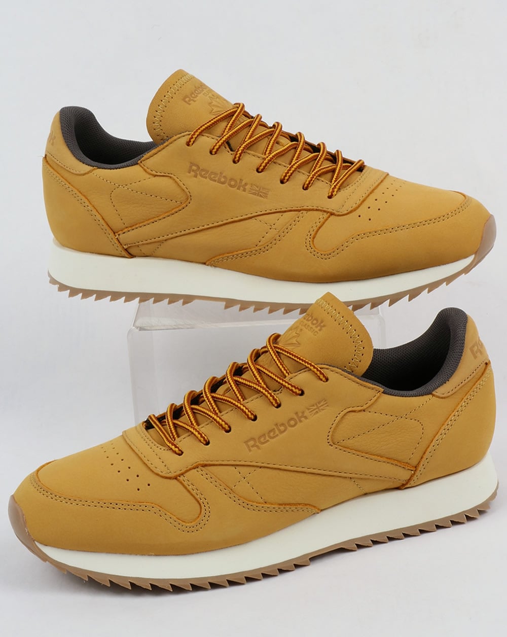 Reebok Classic Leather Rippler Trainers Golden Harvest/Grey