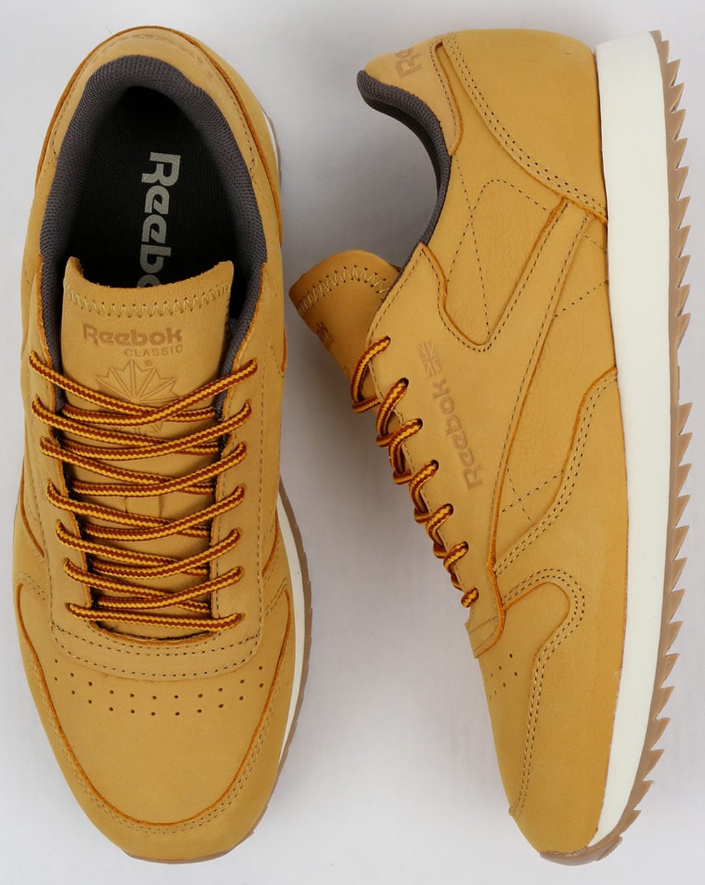 Reebok Classic Leather Rippler Trainers Golden Harvest/Grey